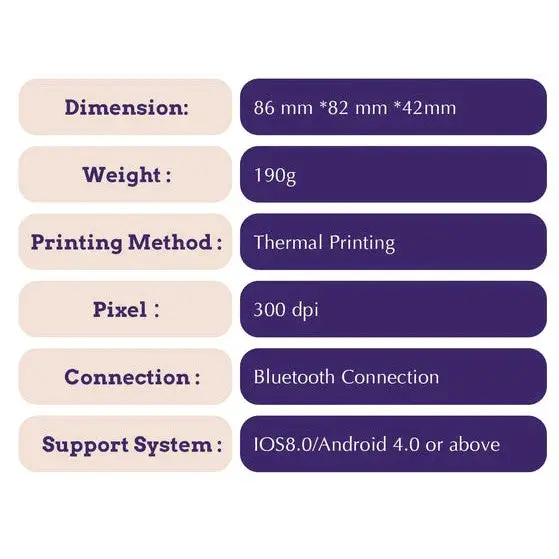 Insatvik™ Mini Printer Deluxe