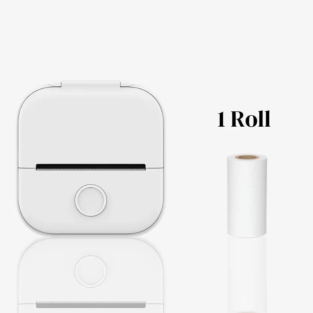 Insatvik™ Mini Printer Classic - White / 1 x Insatvik Classic + 1 Roll (White) - Printer