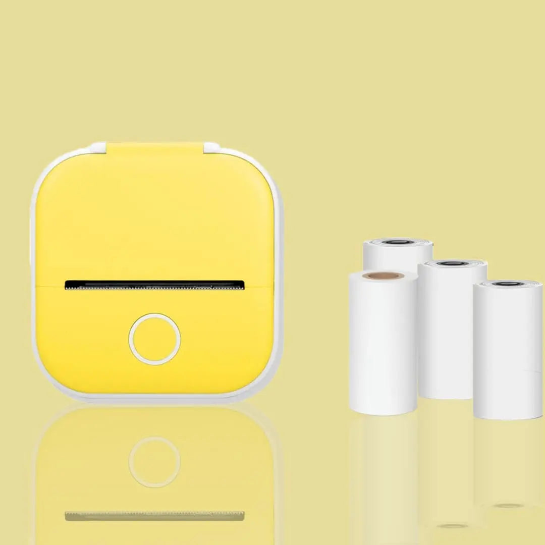 Insatvik™ Mini Printer Classic - Yellow / 1 x Insatvik Classic + 4 Rolls (Yellow) - Printer